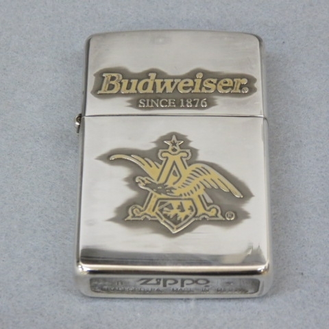 RKO404★ZIPPO ジッポー Budweiser/バドワイザー 古美仕上げ メタル貼り 1994年製 未使用★Aの画像1