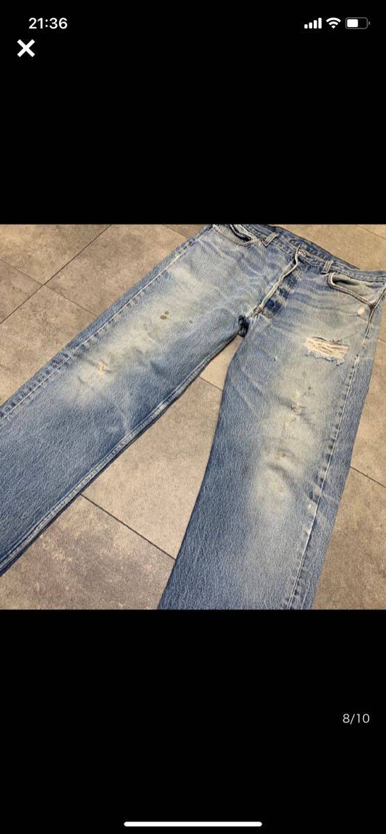 USA製 90年代 Levi's 501xx ビンテージ デニム 36×32 刻印653 MADE IN USA 90s_画像8