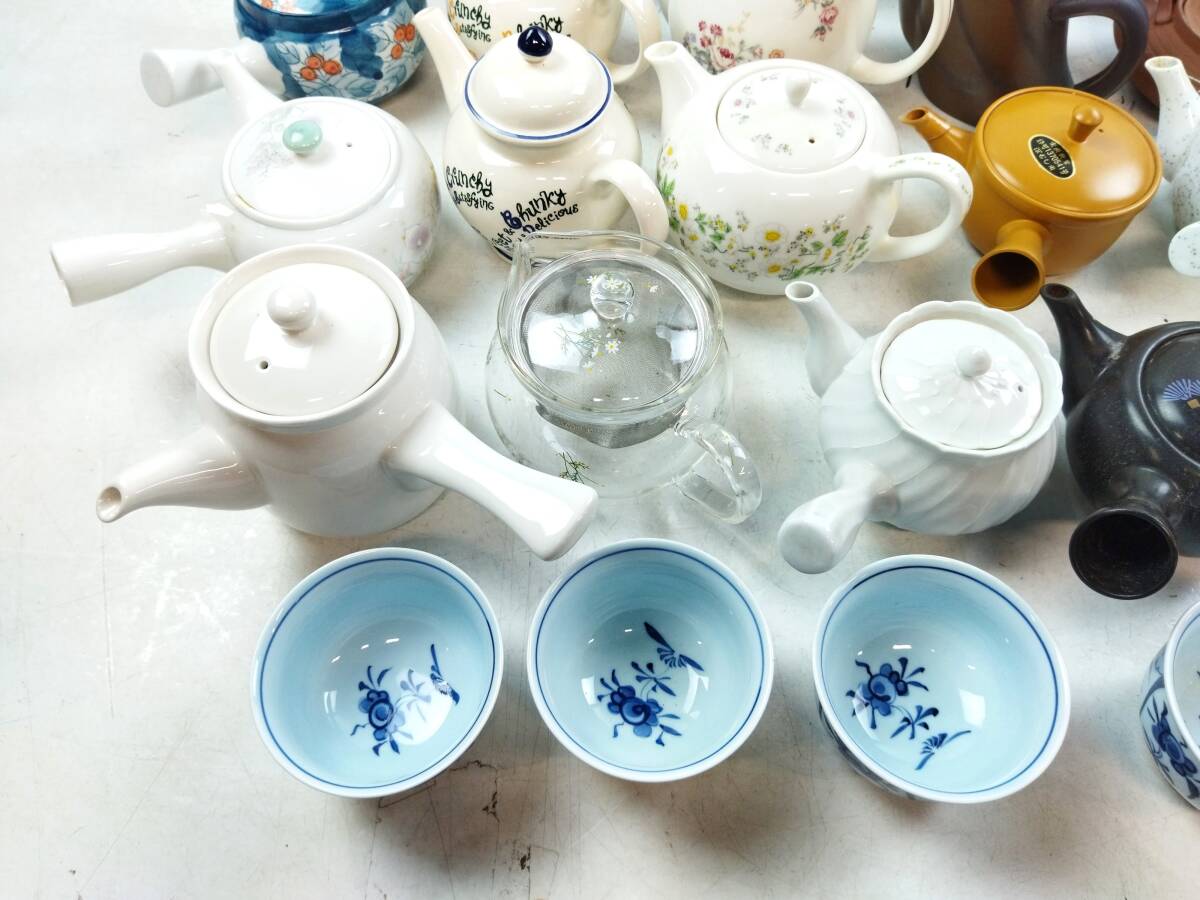 【L819】★保管品★ 53点まとめて 急須 湯呑 ティーポット 茶器 陶器 ガラス 大量 まとめ売り 和食器 中国茶器 の画像4