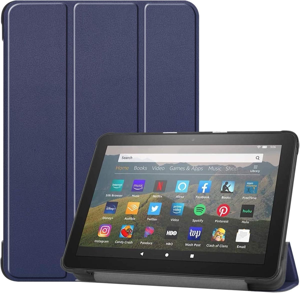 Amazon fire HD 8 PLUS 32GB 第10世代 2020年モデル ブルー カバー付 中古美品
