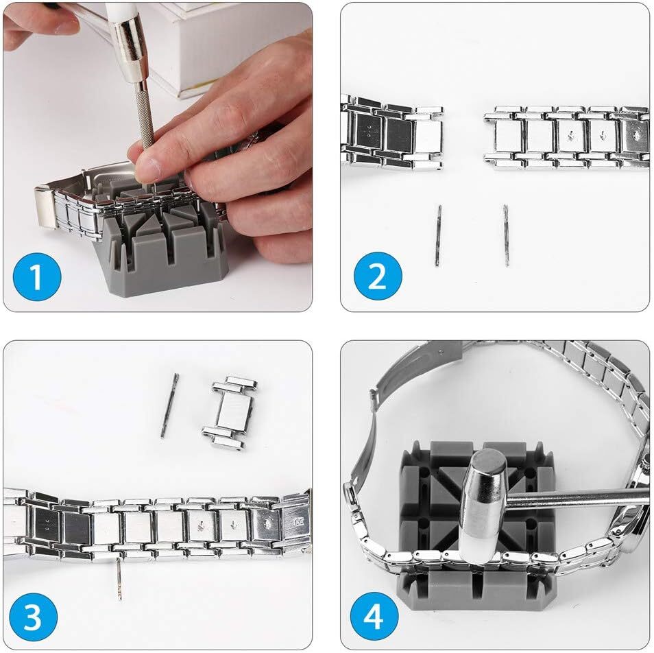 [ColiChili] 120 点 セット腕時計バンド調整 時計ベルト交換 修理 工具 品質が良い 108本バネ棒付きの画像5