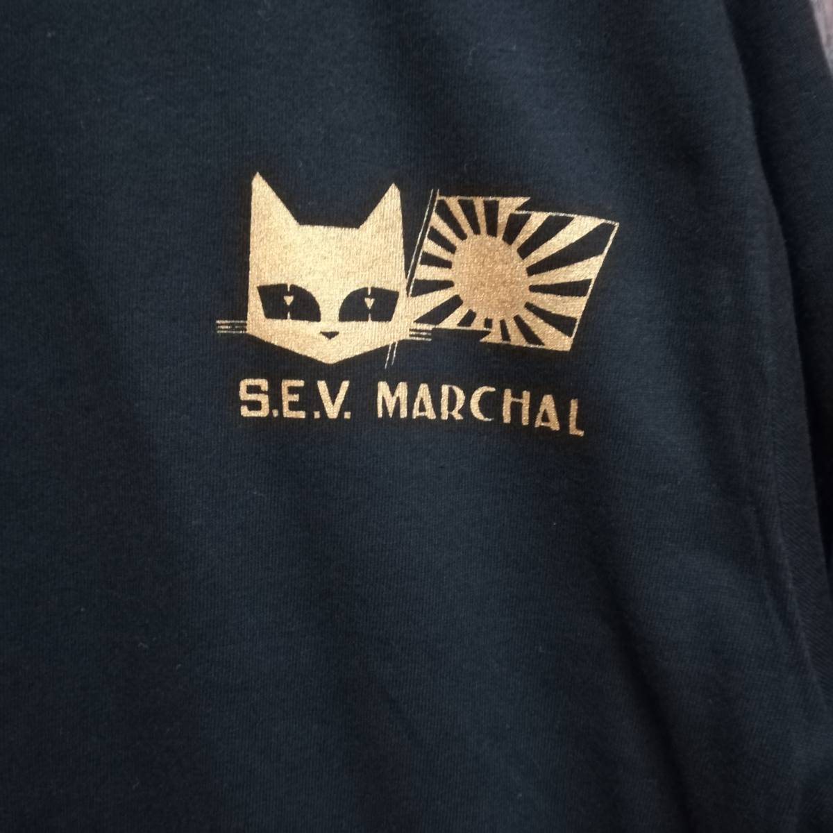 ロンT/S.E.V MARCHAR・マーシャル・日章旗・ゴールド・黒・Mの画像4