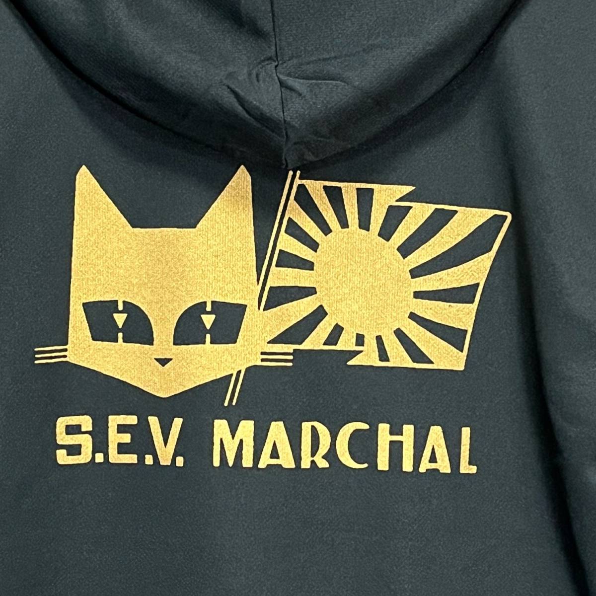 S.E.V MARCHAR・マーシャル・日章旗・ゴールド・ジップパーカー・黒・XL_画像2