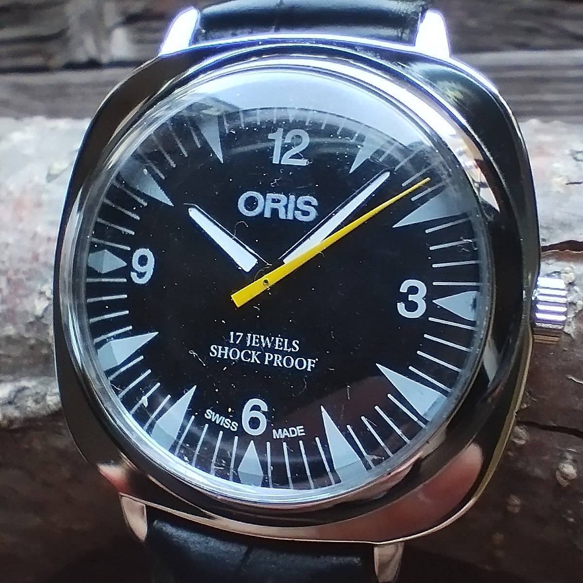 ●希少！●オリス■ORIS 手巻き機械式1980年代ヴィンテージメンズ腕時計アンティーク即納 男性人気ブランド0414bの画像2