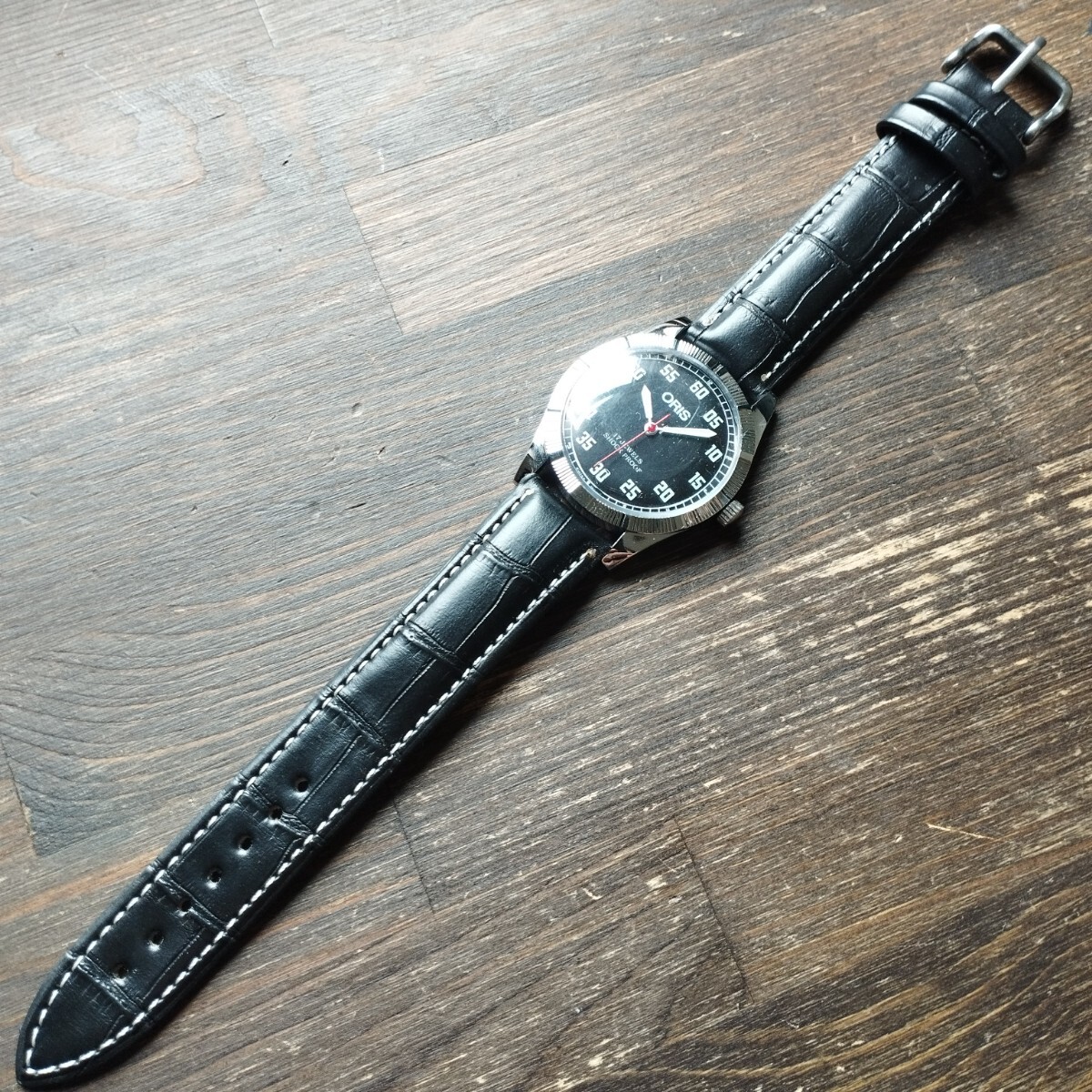 ●希少！●オリス■ORIS 手巻き機械式1980年代ヴィンテージメンズ腕時計アンティーク即納　男性人気ブランド0421h_画像5