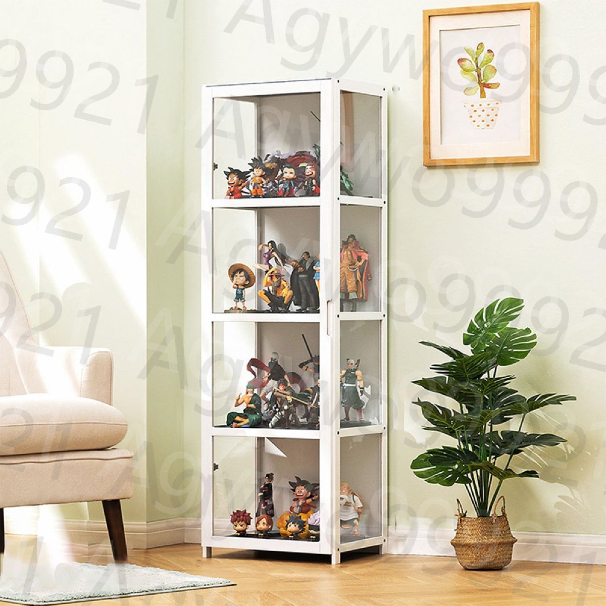  collection case glass case figure case showcase collection cabinet both opening do82*33*161cm black 