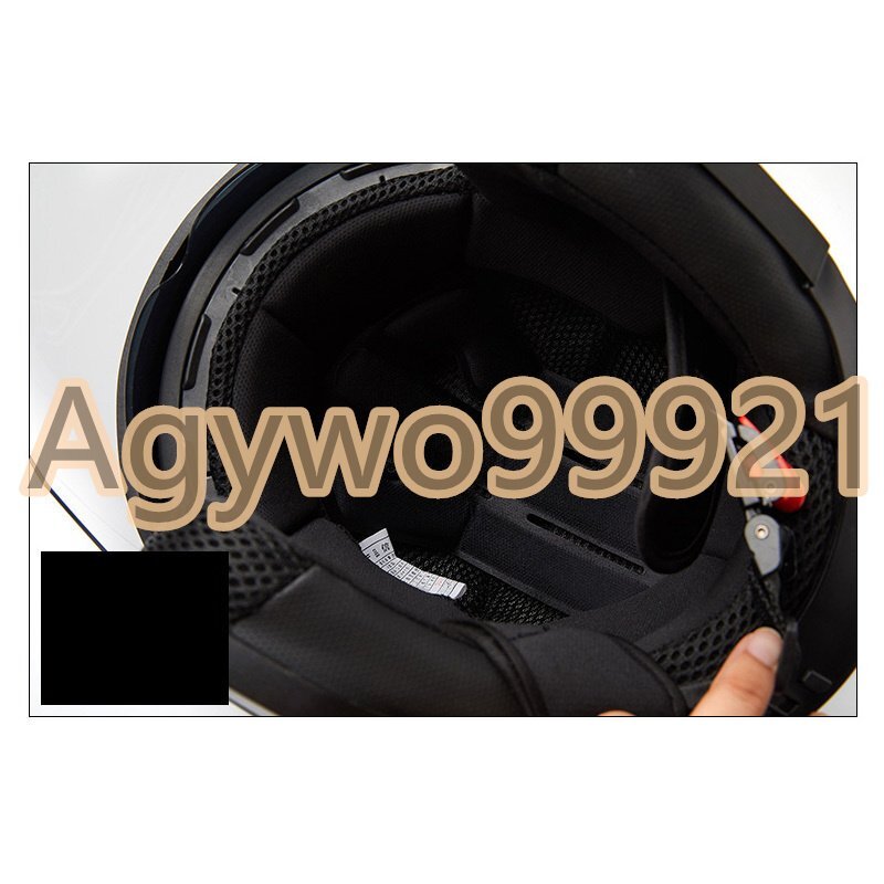 1円 高品質艶消しブラック GXT708ダブルシールドヘルメット 用おしゃれ 春秋用ジェットヘルメットPSCマーク付き サイズM-XL選択可能の画像4