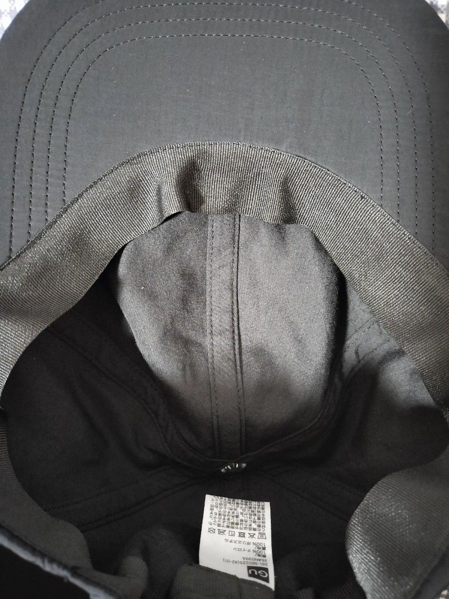 GU　UVカット　ナイロンキャップ　ワンサイズ　男女兼用 帽子 CAP 黒