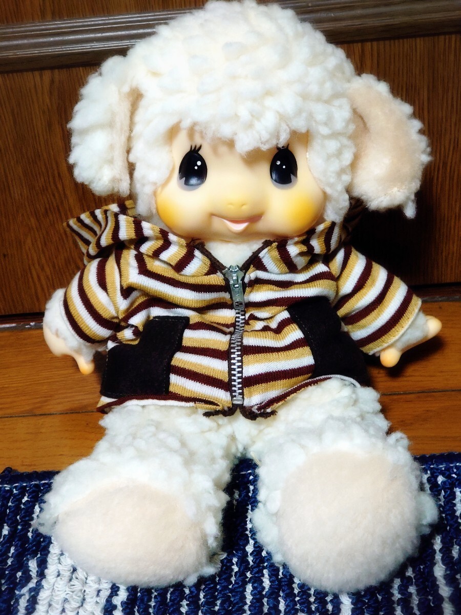  new goods rare Showa Retro ... tea mLOVELOVEmonchichi.. Rav Rav doll soft toy . sheep seat gchisekiguchi Vintage 