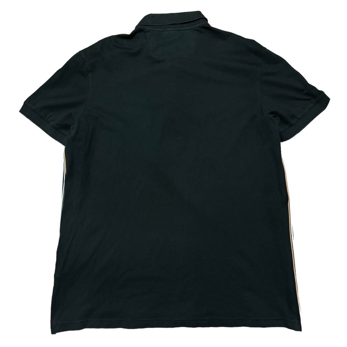 HUGO BOSS ヒューゴボス サイドライン ストレッチポロシャツ 半袖 ブラック メンズ サイズXXLの画像2
