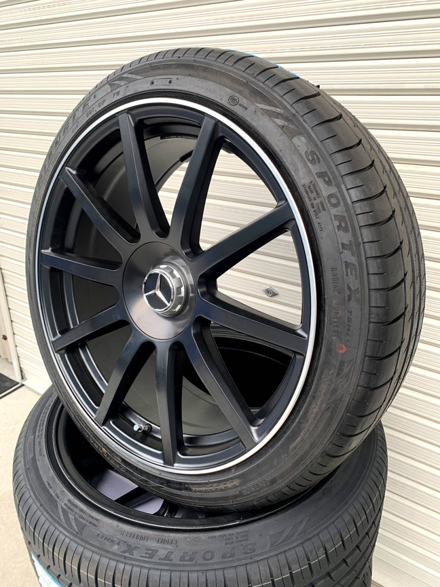 セール！！Benz ベンツ W222 Sクラス 等 ''S10M'' 20インチ マットブラック アルミホイール タイヤ セット 4本 245/40R20 275/35R20 _の画像3