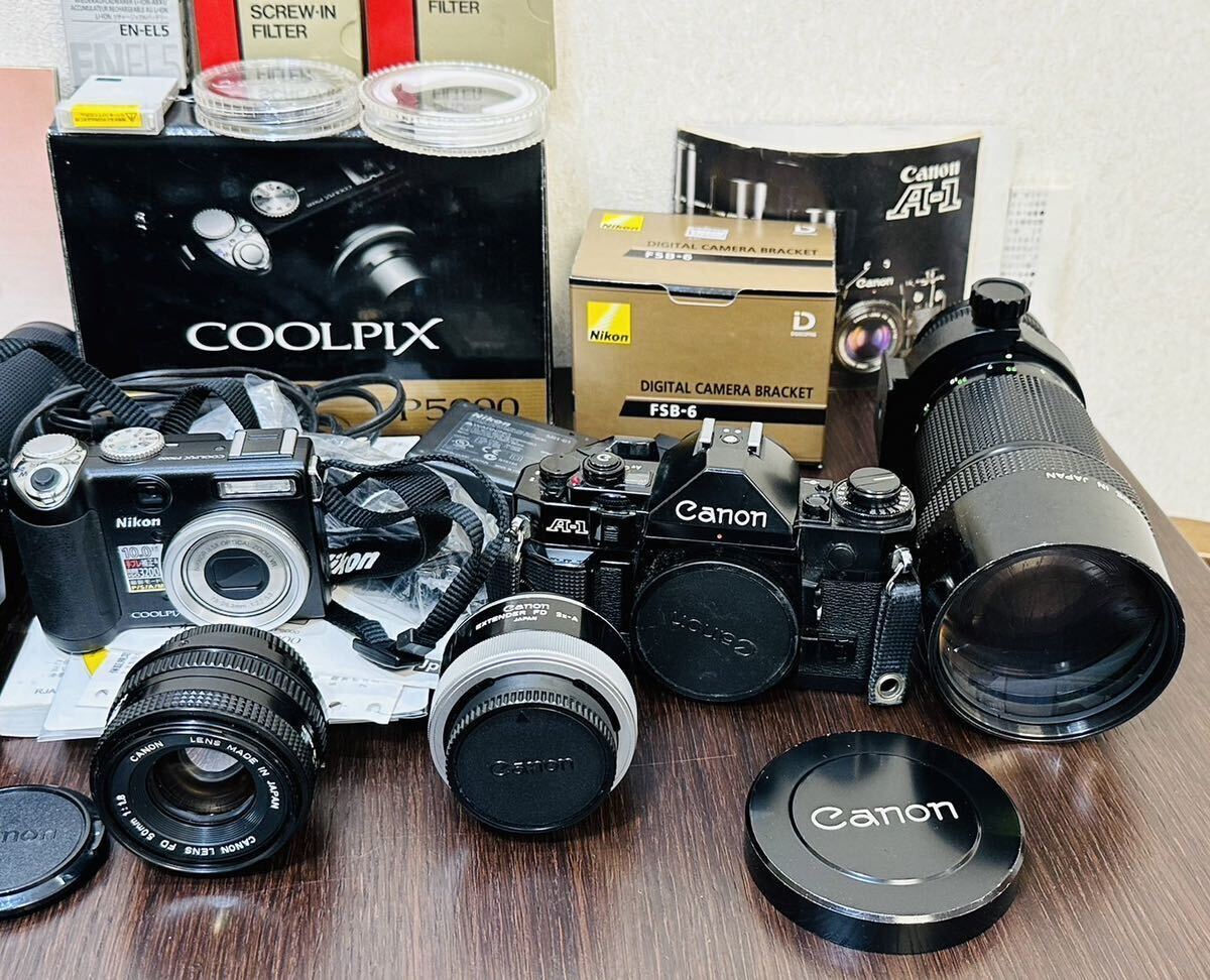 1円〜！Nikon COOLPIX P5000 ニコン Canon キャノン レンズ ブラック付属品あり おまとめ_画像5