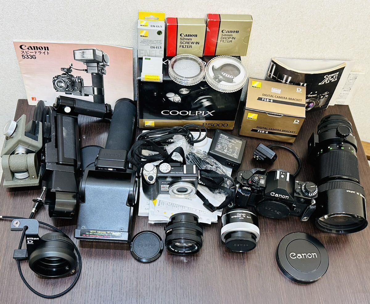 1円〜！Nikon COOLPIX P5000 ニコン Canon キャノン レンズ ブラック付属品あり おまとめ