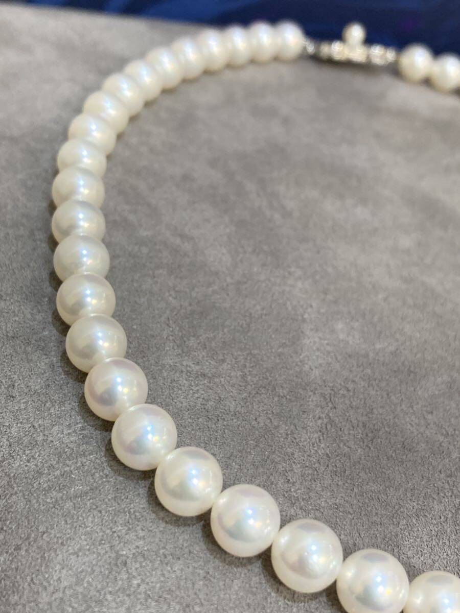 1円〜！MIKIMOTO ミキモト パール 真珠 ネックレス アクセサリー 留め具SIL刻印 約7㎜ 33g 箱付き！本真珠 ！の画像4