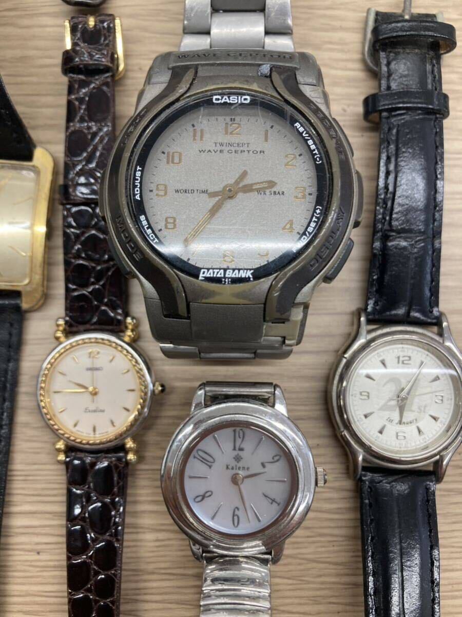 1円から！超大量！ 腕時計SEIKO EXCELINE CASIOなど稼働不稼働品34個おまとめ！の画像10