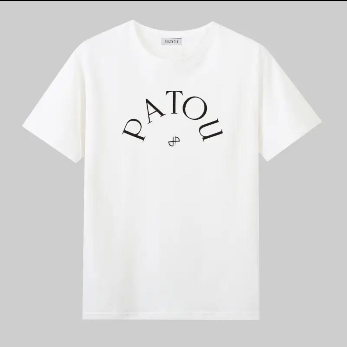 未使用品】PATOU ロゴTシャツ 半袖 ホワイト パトゥ Sサイズ 未使用品】PATOU ロゴTシャツ 半袖 ホワイト パトゥ Sサイズ