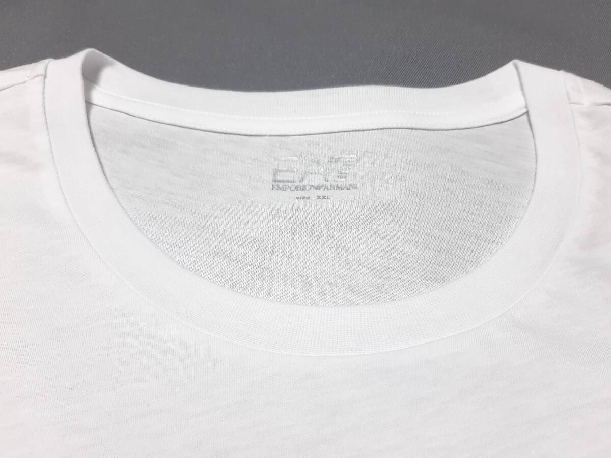 [新品] EA7 / EMPORIO ARMANI　ロゴパッチ付きとなる【メンズ・ジャージ半袖Tシャツ】◆2023年春夏モデル　サイズ：XXL(54相当)　◆色：白_画像5