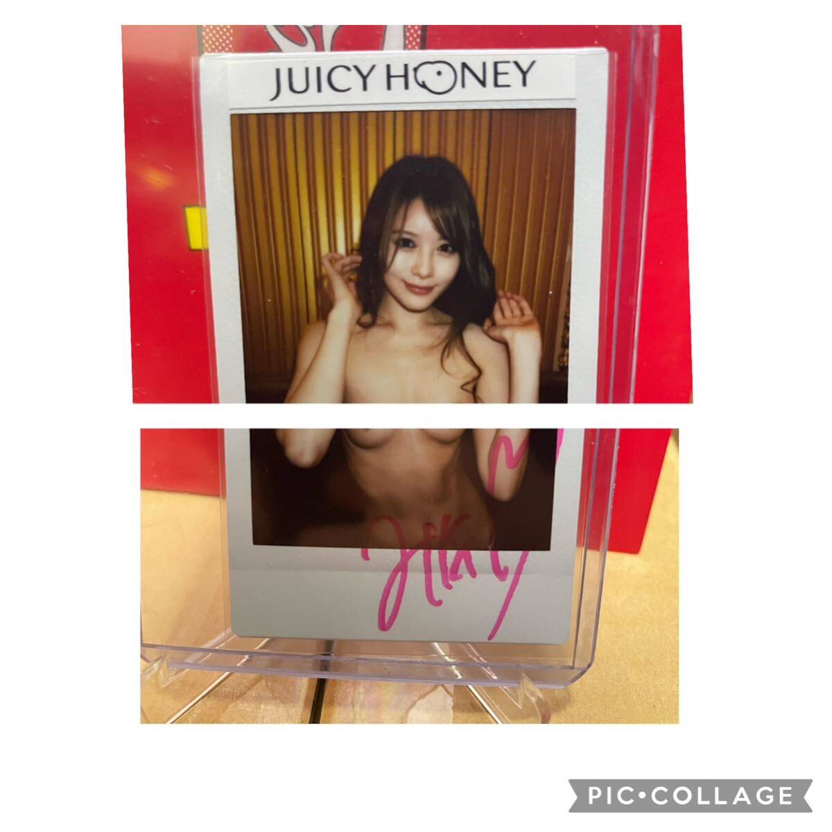 【相沢みなみ】juicy honey ジューシーハニー 直筆サイン入りチェキ 激レアの画像1