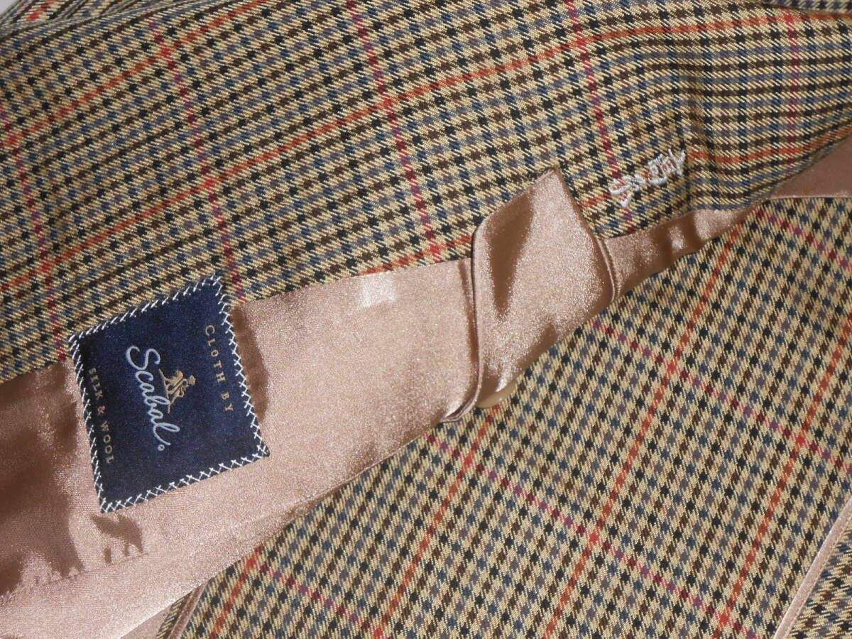 英国製 SCABAL スキャバル silk&wool生地　オーダーメイド　チェック テーラードジャケット 銀座mitaka_画像2