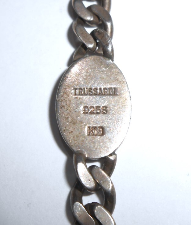 TRUSSARDI Trussardi 925S/K18 печать браслет примерно 12.2g серебряный аксессуары серебряный 