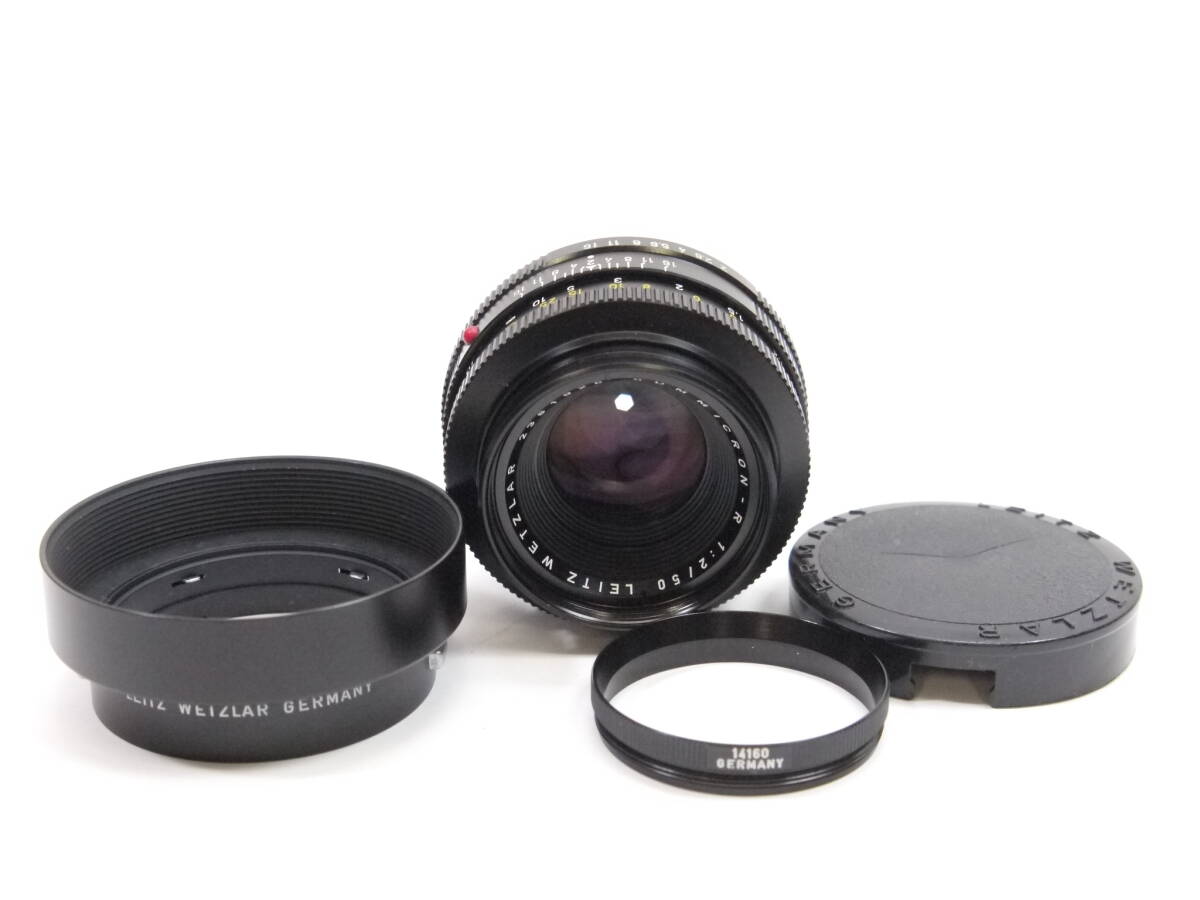 【美品】◎Leica ライカ LEITZ WETZLAR SUMMICRON-R 50mm F2 2カム（フード・フィルターアダプター・前キャップ付）の画像1