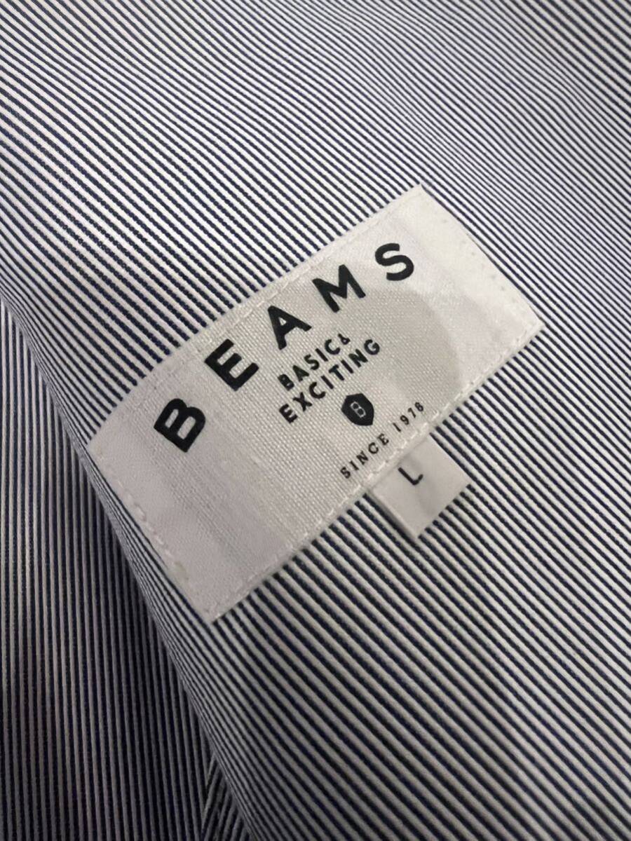 BEAMS ビームス メンズ サマージャケット ストライプ L_画像6