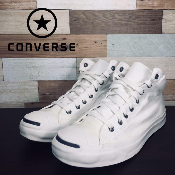 CONVERSE コンバース ◆ JACKPURCELL MID ◆ ジャックパーセル ミッド ◆ ホワイト ◆ 希少モデル ◆ 超美品 ◆ ミドルカットの画像1