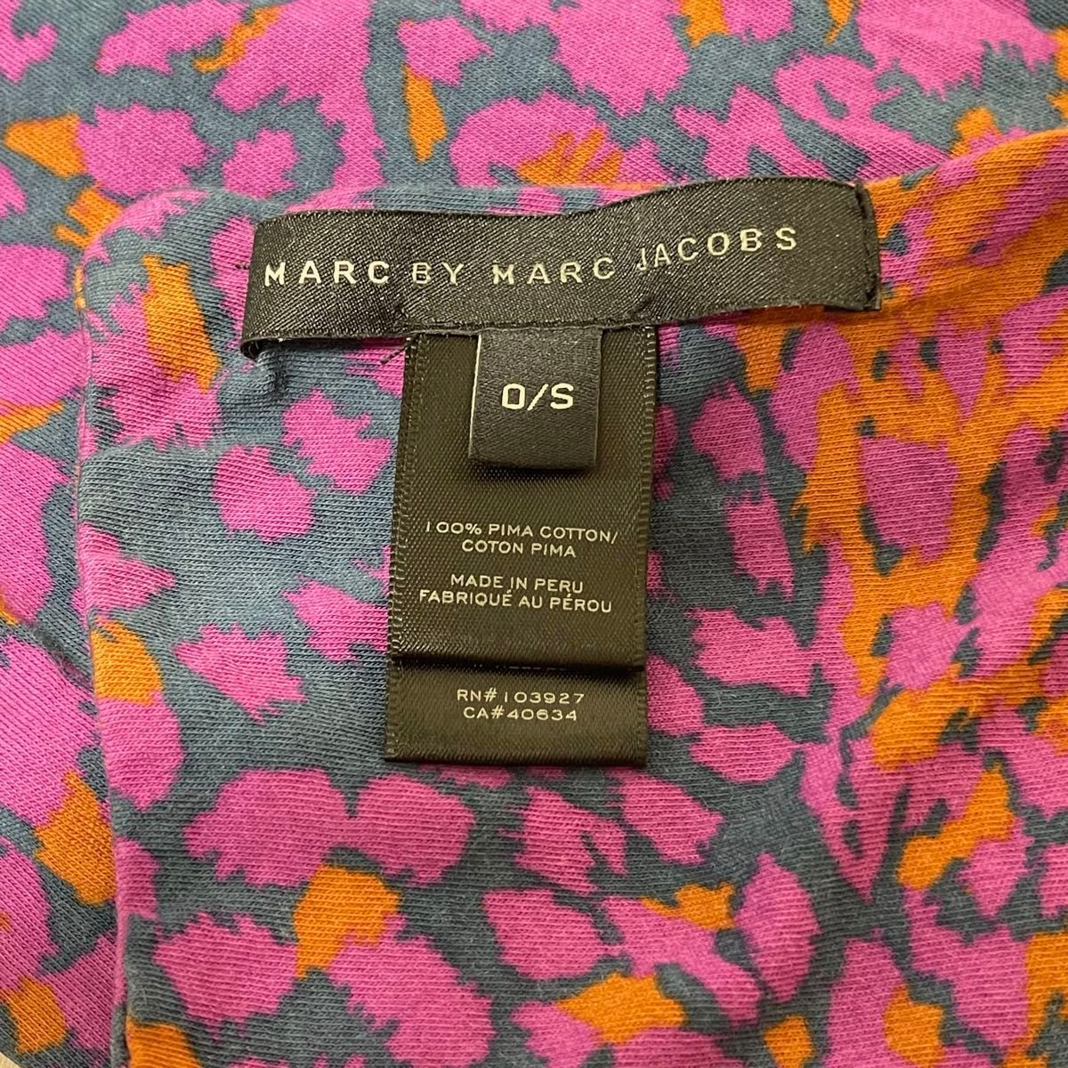 マークジェイコブス　MARC BY MARC JACOBS  スカーフ コットン　ストール　総柄　紫　上品　鮮やか　おしゃれ