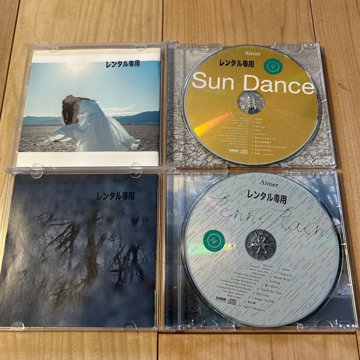 Aimer「Walpurgis/daydream/Sun Dance/Penny Rain」レンタル使用品 ケース交換済 4枚セット_画像4