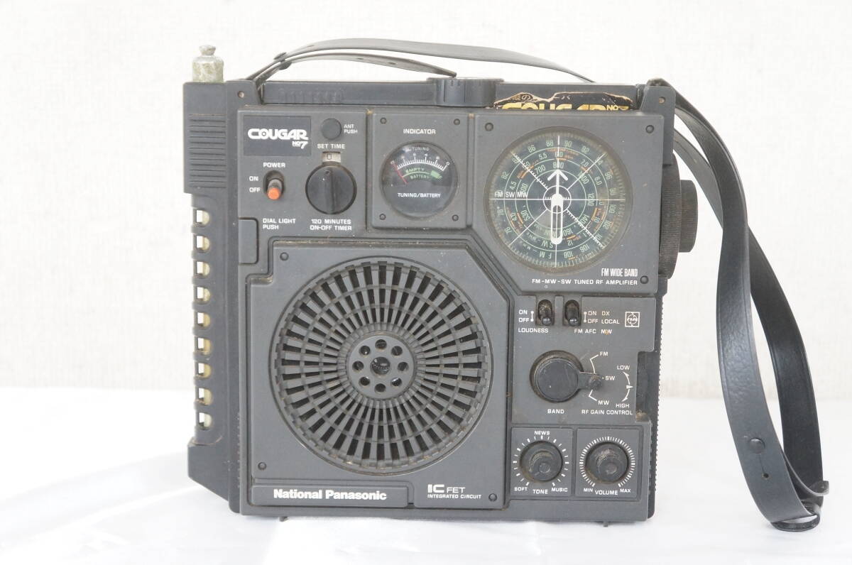 National Panasonic ナショナル パナソニック COUGAR クーガー No.7 RF-877 BCL ラジオ 本体のみ 昭和レトロ 5904128011の画像1