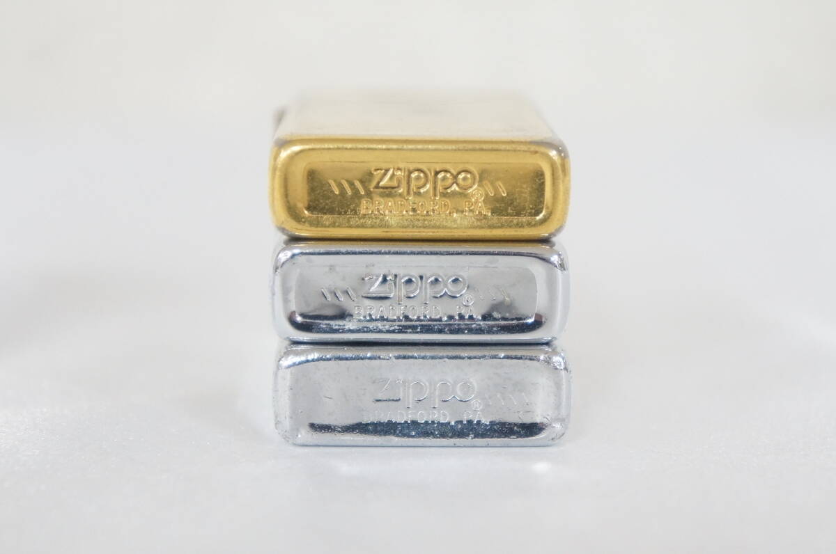 シルバーカラー ゴールドカラー Zippo ジッポー 5点 オイルライター まとめてセット 8504116011_画像4