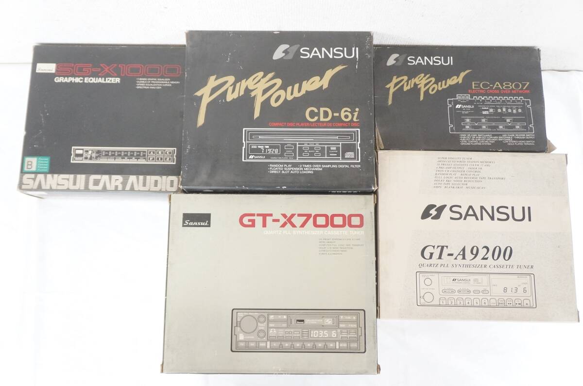 SANSUI サンスイ CD-6i SG-X1000 GT-X7000 GT-A9200 EC-A807 カーオーディオ 5点セット デッドストック 在庫品 0604181411の画像1