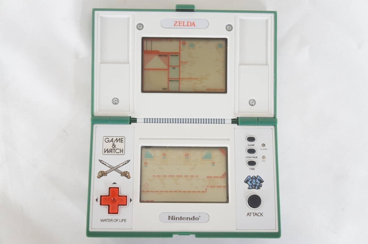 ① 動作品 Nintendo 任天堂 ZELDA ゼルダ ZL-65 海外版 GAME&WATCH ゲームウォッチ 箱 取説付き 4804196011の画像3