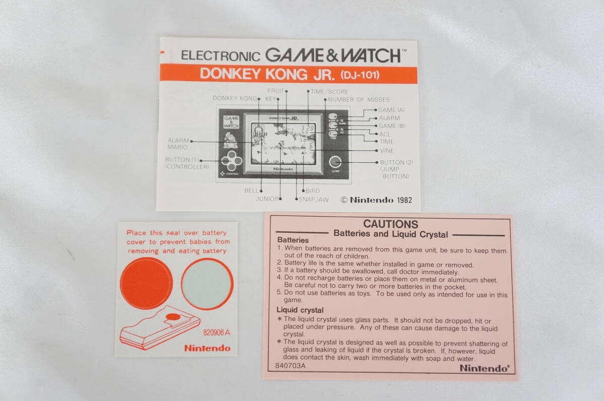 ③ 動作品 Nintendo 任天堂 DONKEY KONG JR. ドンキーコングJR. DJ-101 GAME&WATCH ゲームウォッチ 箱 取説付き 4804196011の画像4