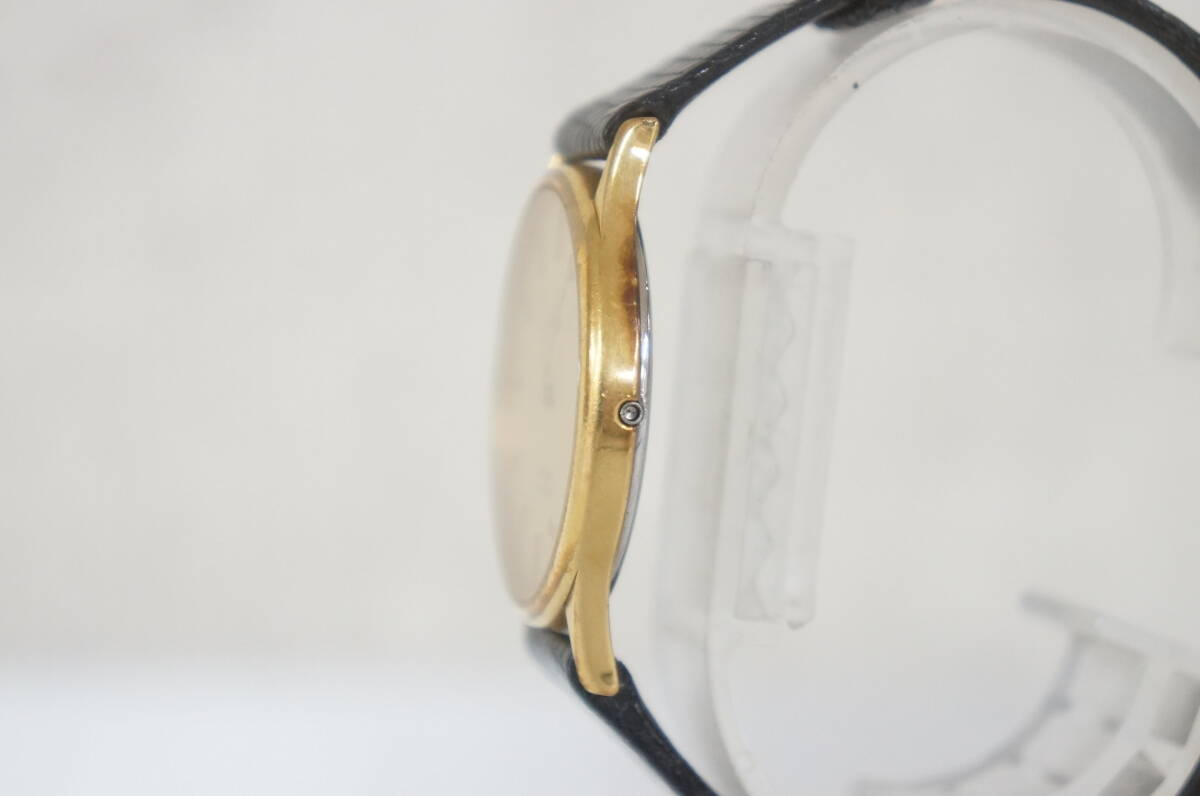 OMEGA オメガ DE VILLE デビル ラウンド ゴールド文字盤 メンズ クォーツ 腕時計 8504193711の画像2