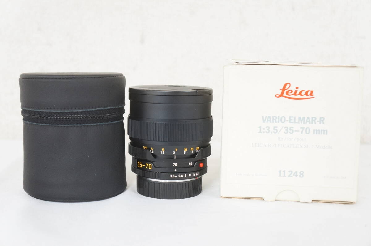 ⑯ LEICA Leica VARIO-ELMAR-R F3.5 35-70mm E67 camera lens soft case box attaching 4504276091