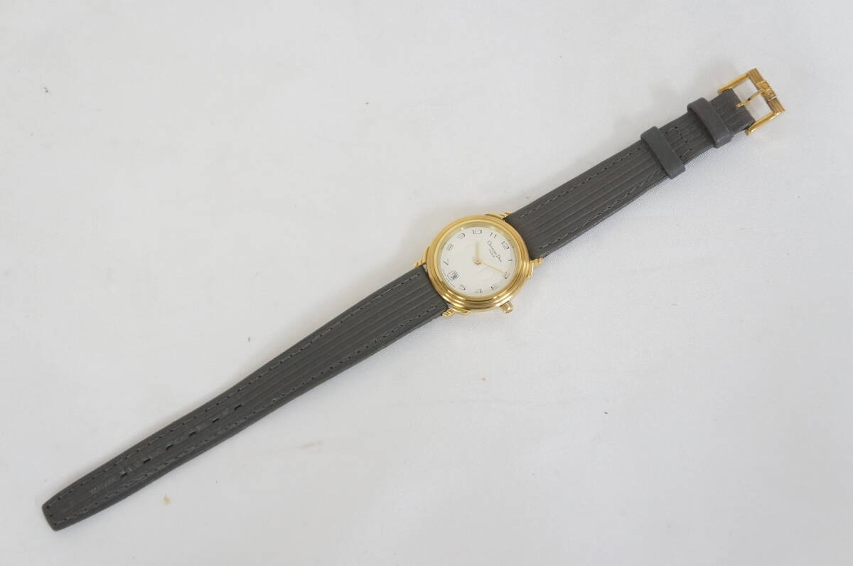 Christian Dior クリスチャン ディオール 48.122.3 ホワイト文字盤 デイト レディース クォーツ 腕時計 4804256011の画像6