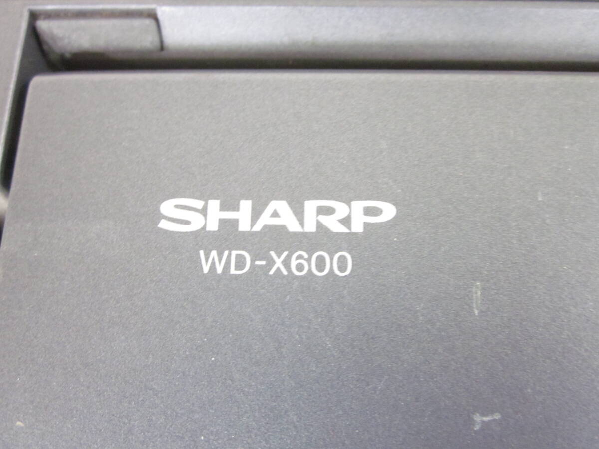 SHARP シャープ 書院 ワープロ WD-X600 通電OK 4804011491_画像6
