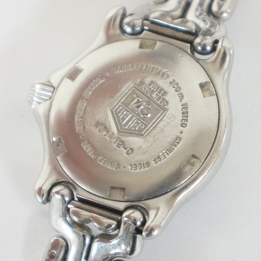 稼働品 TAG Heuer タグホイヤー プロフェッショナル 200M WG1412-0 デイト レディース クォーツ 腕時計 4504176031の画像7