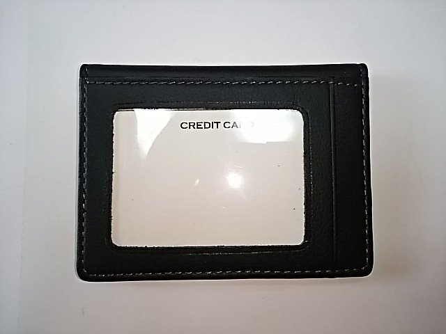 B130* original leather [ new goods unused ] ticket holder black popular prompt decision!2 surface pass case outlet stock disposal sale special price cheap!