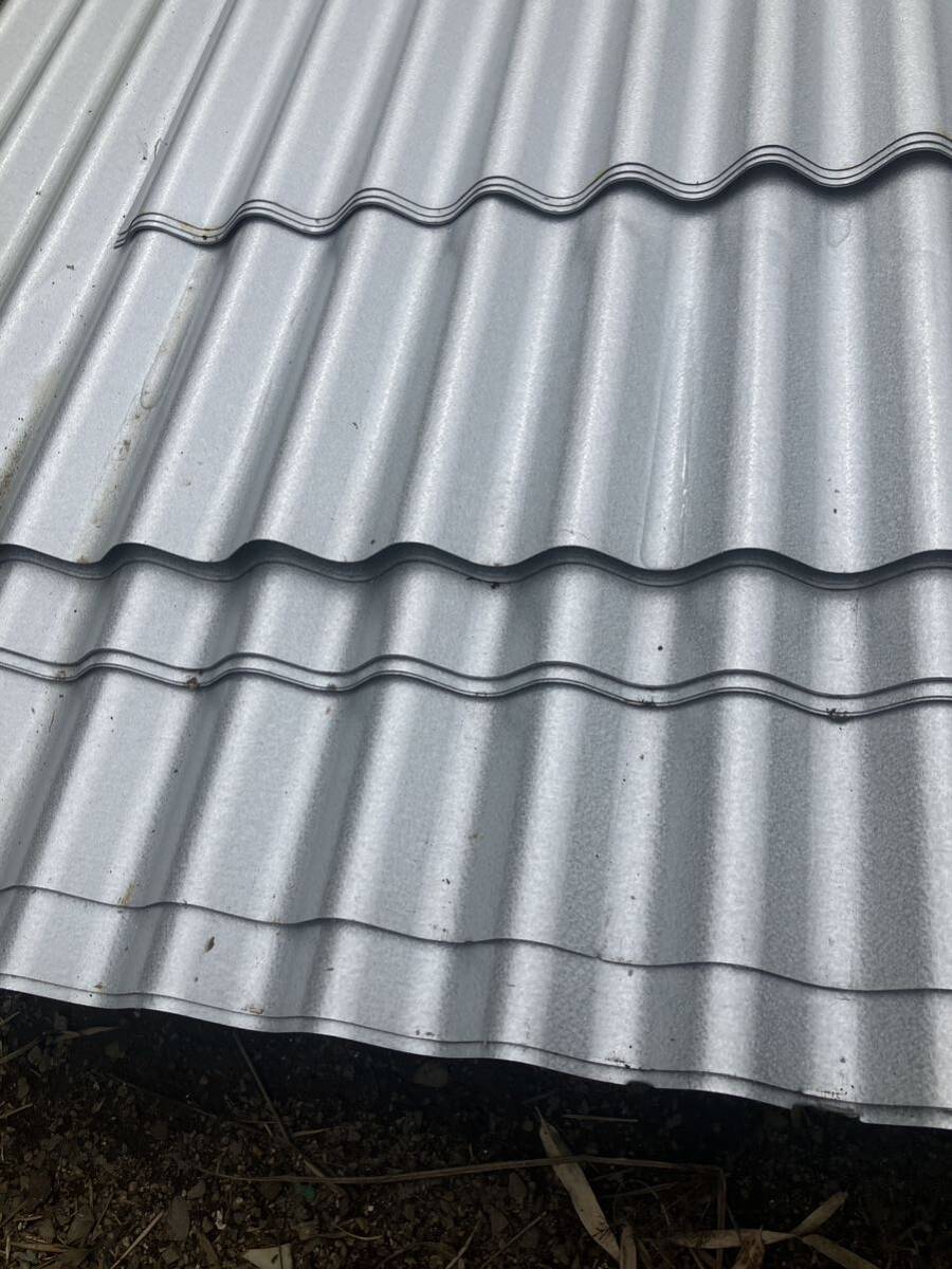  construction material garubanium roofing material wave steel sheet unused goods width 82cm length 450cm DIY light gray receipt limitation (pick up) Okayama 