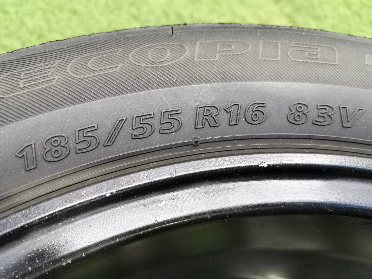 1（S0652)☆札幌発☆2023年製/BRIDGESTONE/ブリジストン/ECOPia/エコピア/185/55R16☆ホンダオプション無限/16×6J+53/4H 100/フィット等にの画像7