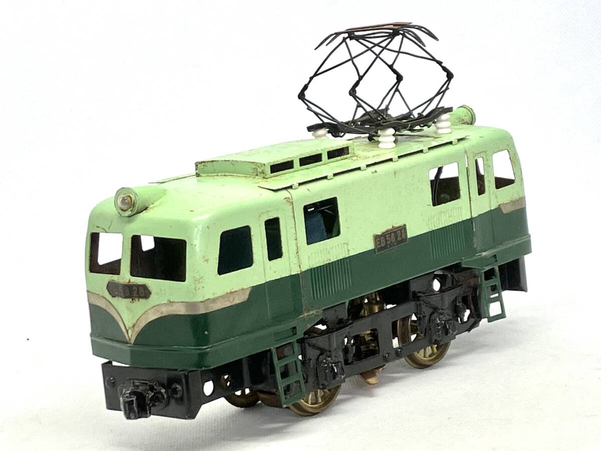 * excellent condition mileage ka loading O gauge electric locomotive EB58 immovable car . semi restore ending. railroad model National Railways JR Showa Retro 