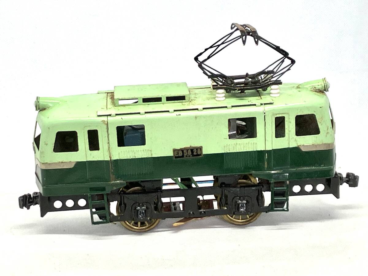 * excellent condition mileage ka loading O gauge electric locomotive EB58 immovable car . semi restore ending. railroad model National Railways JR Showa Retro 