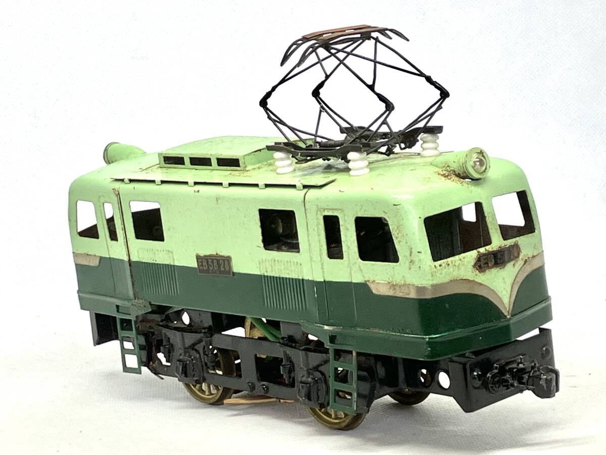 * excellent condition mileage ka loading O gauge electric locomotive EB58 immovable car . semi restore ending. railroad model National Railways JR Showa Retro 