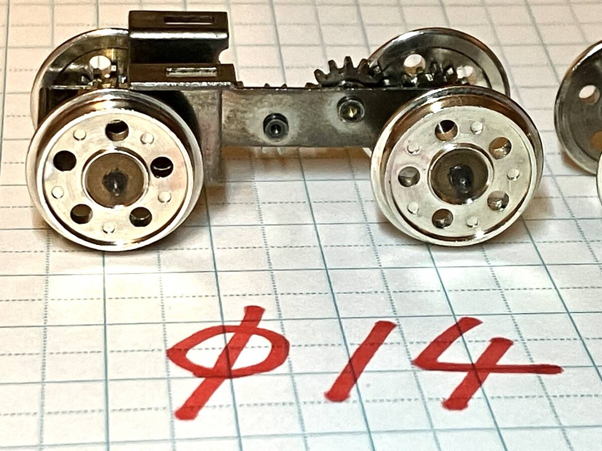 ☆ 未使用 カツミ エンドウ WB31㎜ インサイドギア 2基 & 中間動輪 ２本 全部 Φ14.0 ボックス車輪 ウォームギア２個付き未使用の画像6