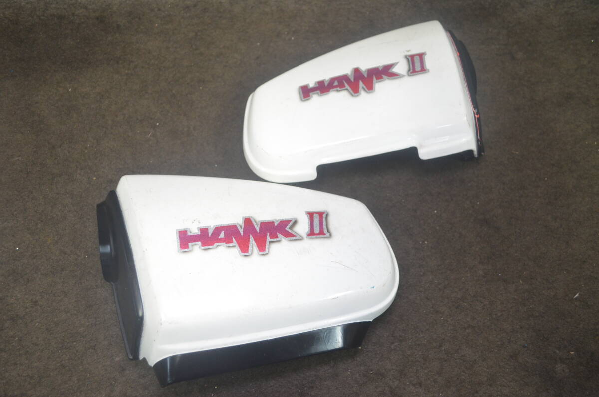 [Y24-0841]HONDA HAWKⅡ for original side cover left right set secondhand goods /HAWK angle side cover /HAWKⅡ side cover /CB250T side cover 