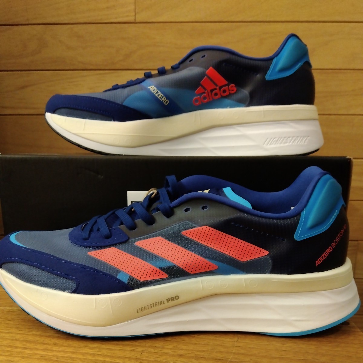 27.5cm новый товар стандартный товар Adidas Adi Zero Boston 10 M темно-синий GY0926 adidas ADIZERO BOSTON 10 M бег обувь мужской 