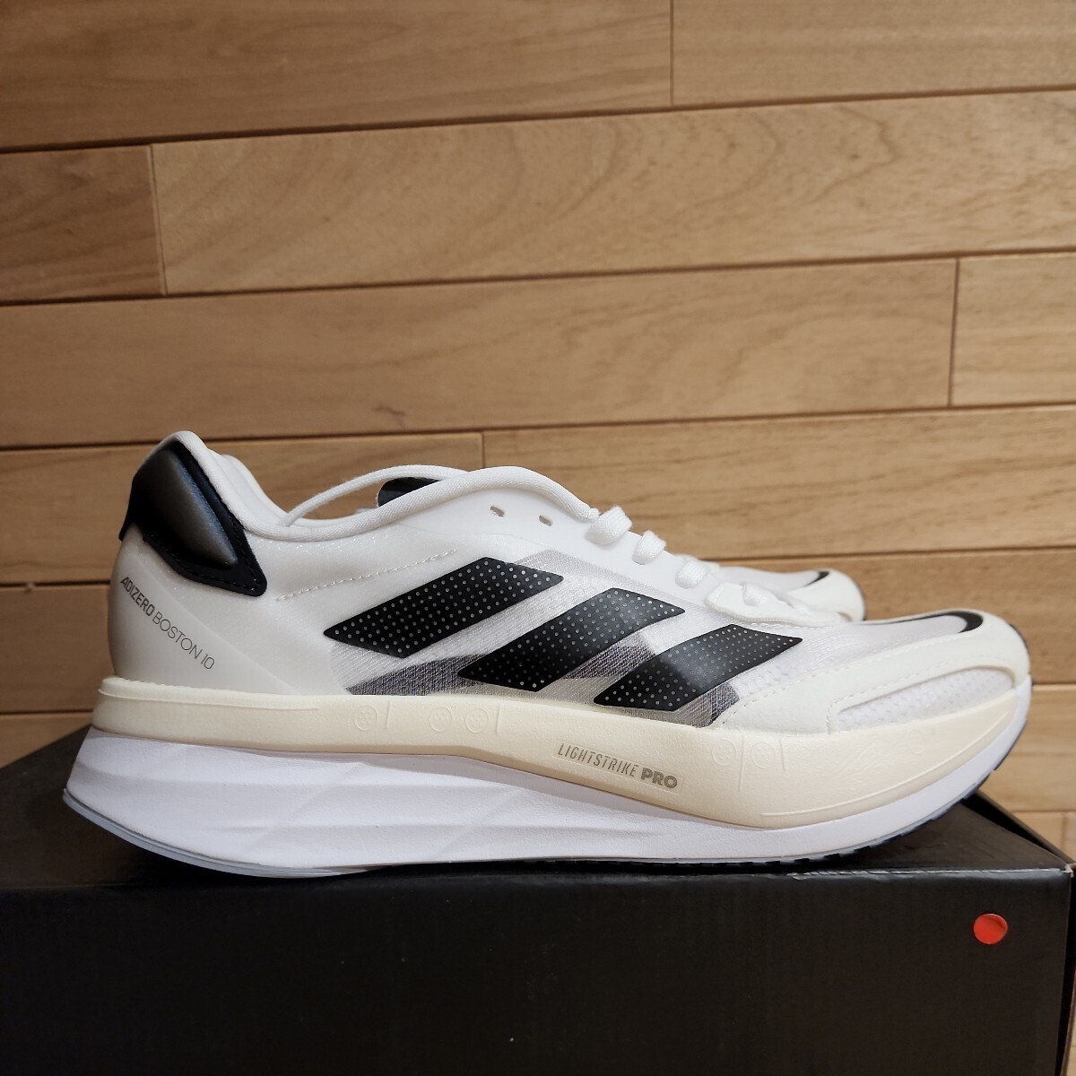 28cm 新品正規品 アディダス アディゼロ ボストン 10 M ホワイト GY0928 adidas ADIZERO BOSTON 10 M ランニングシューズ メンズの画像5