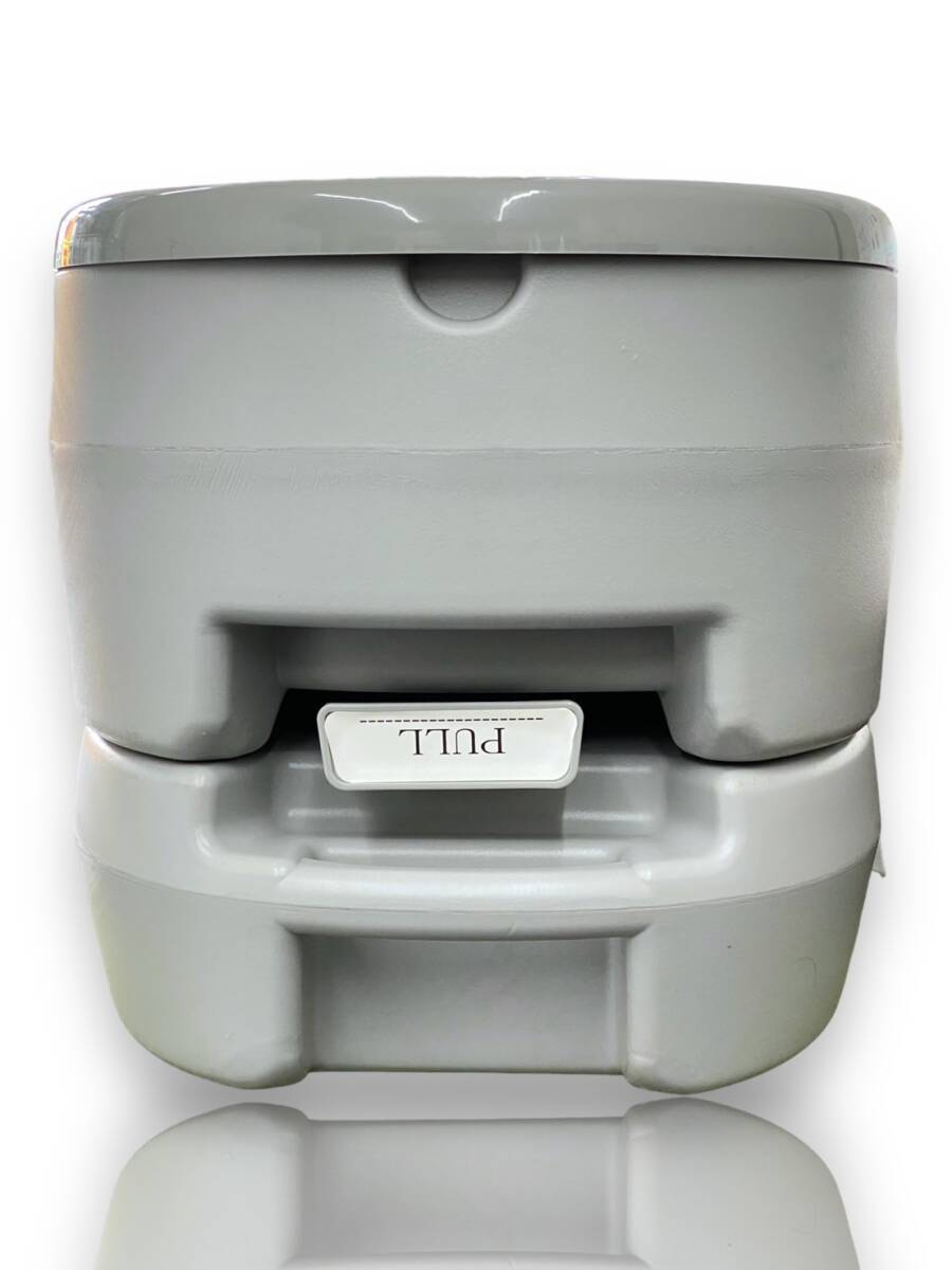 未使用開封済み 移動式水洗トイレ 12L グレー Gray ポータブル 簡易トイレ Toilet ベストアンサー（株）Size：50×39×36.5cmの画像2